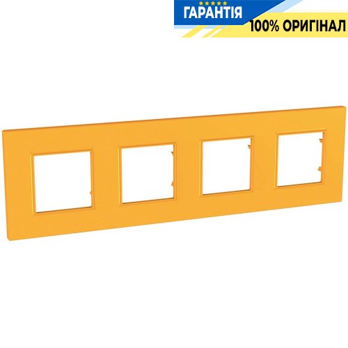 Рамка 4-я Unica Schneider Electric MGU4.708.29 «Quadro» цвет Cytrus