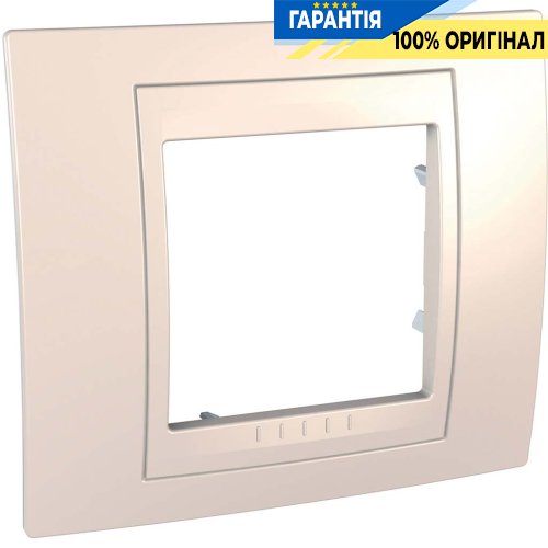 Рамка 1-я Schneider Electric MGU6.002.25 Unica «Plus», цвет Слоновая кость / Слоновая кость