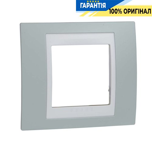 Рамка 1-я Schneider Electric MGU6.002.870 Unica «Plus», цвет Белый / Морская волна