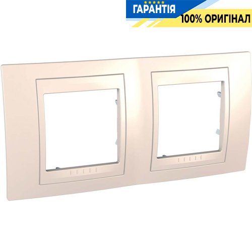 Рамка 2-я Schneider Electric MGU6.004.25 Unica «Plus», цвет Слоновая кость / Слоновая кость