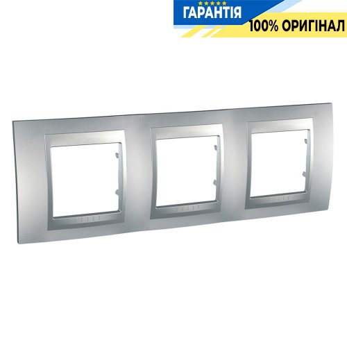 Рамка 3-я Unica Top алюминий Schneider Electric MGU6.004.30 (пластик)