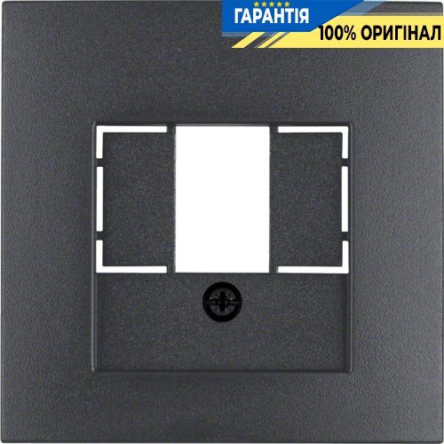 Накладка для розеток громкоговорителей, антрацит B.3/B.7 GLAS Berker 10331606