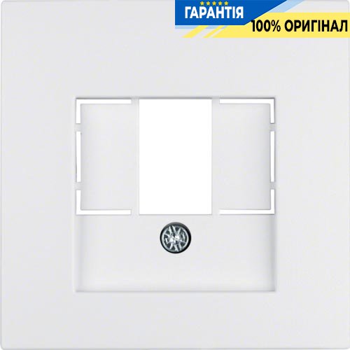 Накладка для розеток громкоговорителей, пол. белая матовая S.1/B.3/B.7 GLAS Berker 10331909