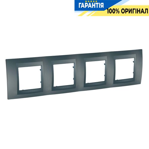 Рамка 4-а Unica Top графіт Schneider Electric MGU6.008.12 (пластик)