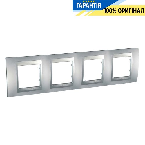 Рамка 4-я Unica Top алюминий Schneider Electric MGU6.008.30 (пластик)