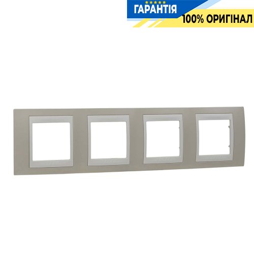 Рамка 4-а  MGU6.008.567 Unica «Plus», колір "Слонова кістка / Піщаний"