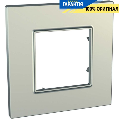 Рамка 1-а Unica Schneider Electric MGU6.702.57, «Quadro» колір "Титан"