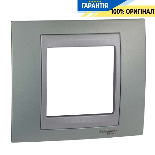 Рамка 1-я Unica Top флюорит/алюминий Schneider Electric MGU66.002.094