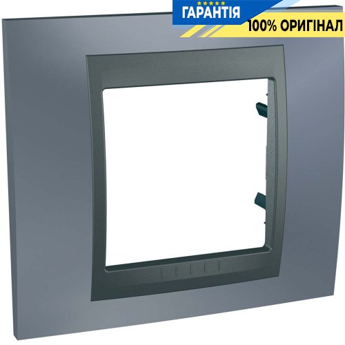 Рамка 1-я Unica Top металлик/графит Schneider Electric MGU66.002.297