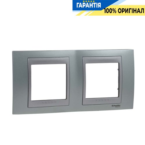 Рамка 2-я Unica Top флюорит/алюминий Schneider Electric MGU66.004.094