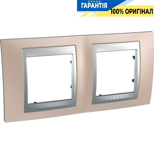 Рамка 2-я Unica Top оникс медный/алюминий Schneider Electric MGU66.004.096