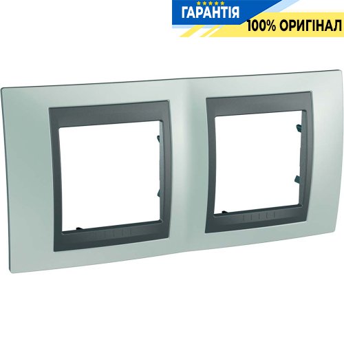 Рамка 2-а Unica Top "флюорит/графіт" Schneider Electric MGU66.004.294
