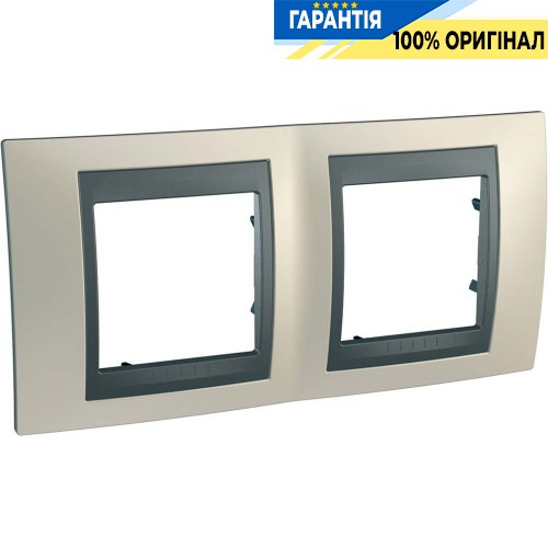 Рамка 2-а Unica Top "титан/графіт" Schneider Electric MGU66.004.295