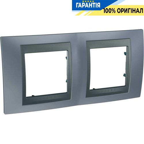 Рамка 2-а Unica Top "металік/графіт" Schneider Electric MGU66.004.297
