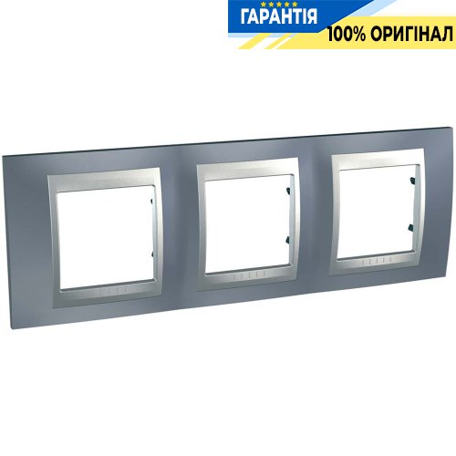 Рамка 3-а Unica Top "металік/алюміній" Schneider Electric MGU66.006.097