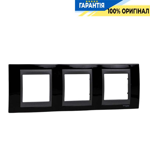 Рамка 3-я Unica Top родий/графит Schneider Electric MGU66.006.293