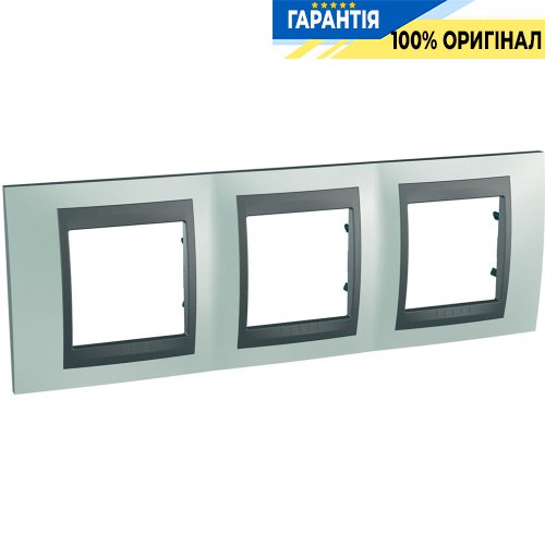 Рамка 3-я Unica Top флюорит/графит Schneider Electric MGU66.006.294