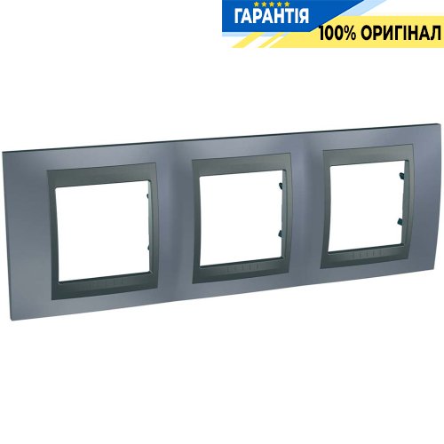 Рамка 3-а Unica Top металік/графіт Schneider Electric MGU66.006.297