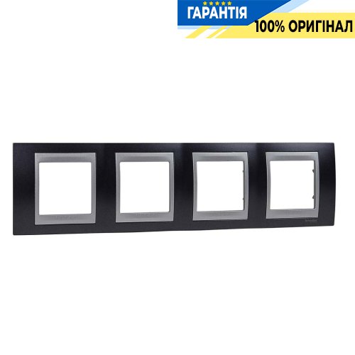 Рамка 4-я Unica Top металлик/алюминий Schneider Electric MGU66.008.097