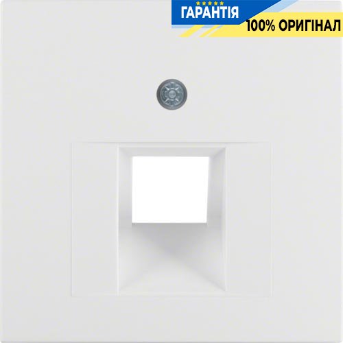 Накладка для розетки UAE / E-DAT, пол. біла матова S.1 / B.3 / B.7 GLAS Berker 14071909