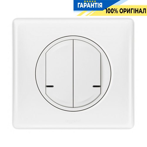 Розумний бездротовий вимикач 2-кл. Legrand Celiane with Netatmo 067724, білий
