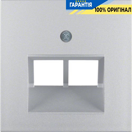 Накладка для розетки UAE / E-DAT, алюміній Berker B.3 / B.7 GLAS 14091404