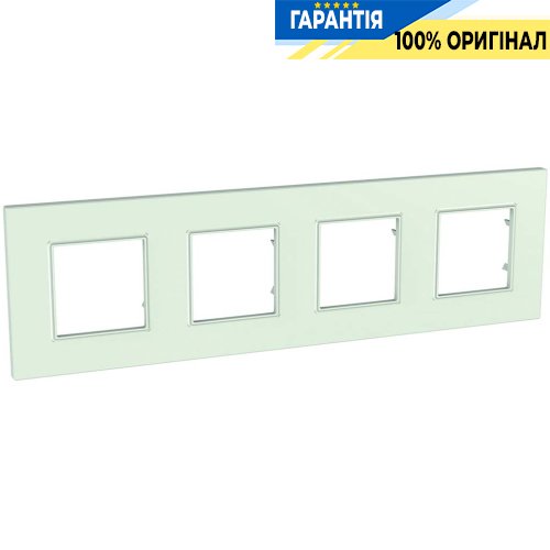 Рамка 4-я Unica Schneider Electric MGU2.708.17, «Quadro» "колір скло"