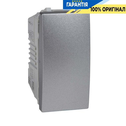 Выключатель 1-кл. Unica алюминий Schneider Electric MGU3.101.30 1-модуль.