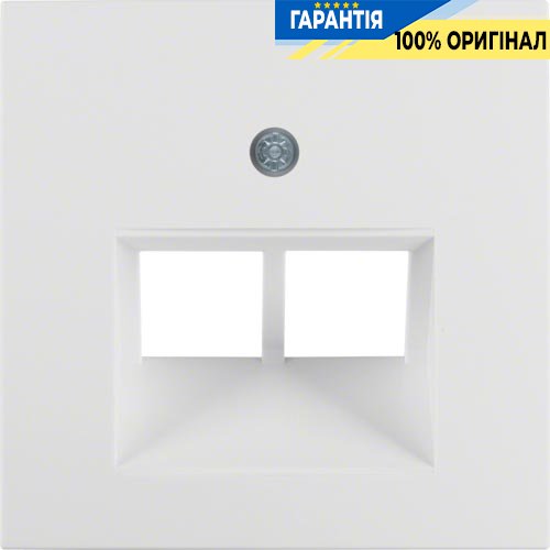 Накладка для розетки UAE/E-DAT, пол.белая S.1 Berker 14098989