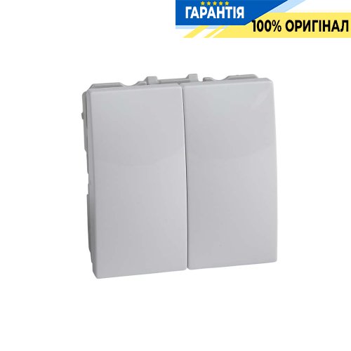 Выключатель 2-клавишный «Unica» белый 2-модуля Schneider Electric MGU3.211.18