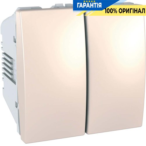 Выключатель 2-кл. проходной 2-м. Unica слоновая кость Schneider Electric MGU3.213.25