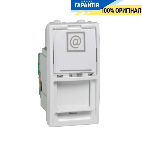 Розетка компьютерная RJ-45. UTP кат.5e 1-модуль. Unica белый Schneider Electric MGU3.410.18