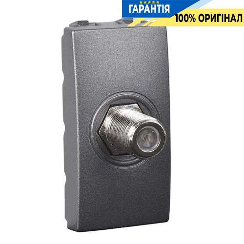 Розетка телевизионная один. гнездовой разъемТV 1-м. Unica графит Schneider Electric MGU3.468.12