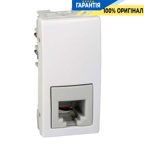 Розетка телефонна RJ-11. 1-м. Unica "білий" Schneider Electric MGU3.490.18