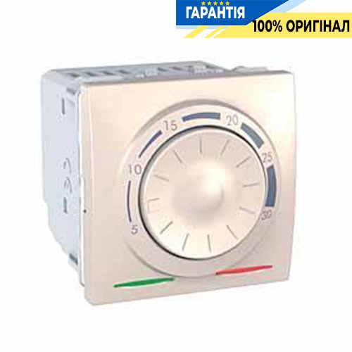 Терморегулятор кімнатний 8А (+5, + 30°С) 2-м. Unica "слонова кістка" Schneider Electric MGU3.501.25