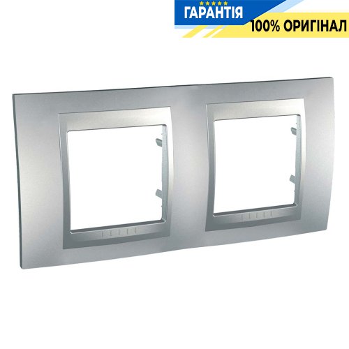Рамка 2-я Unica Top алюминий Schneider Electric MGU6.004.30 (пластик)