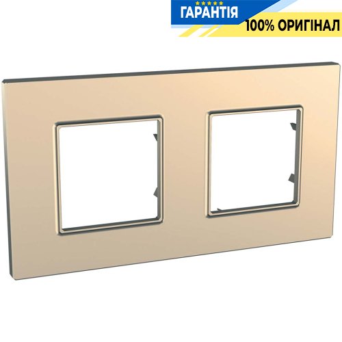 Рамка 2-а Unica Schneider Electric MGU6.704.56, «Quadro» цвет Медь