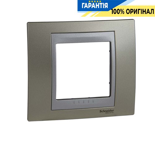 Рамка 1-а Unica Top титан/алюміній Schneider Electric MGU66.002.095
