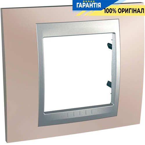 Рамка 1-я Unica Top "онікс мідний/алюміній" Schneider Electric MGU66.002.096