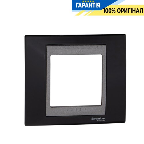 Рамка 1-я Unica Top родій/графіт Schneider Electric MGU66.002.293