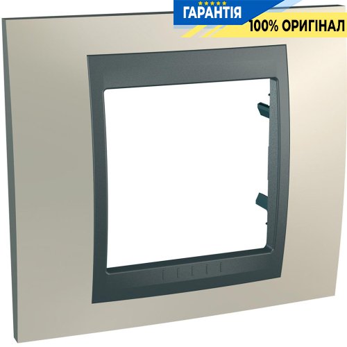 Рамка 1-я Unica Top титан/графит Schneider Electric MGU66.002.295