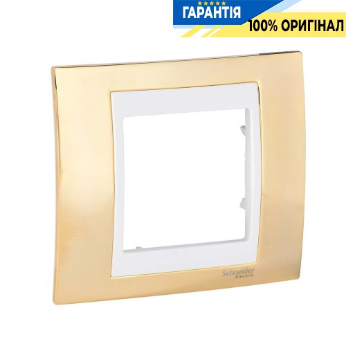 Рамка 1-а Unica Top "Золото/слонова кістка" Schneider Electric MGU66.002.504