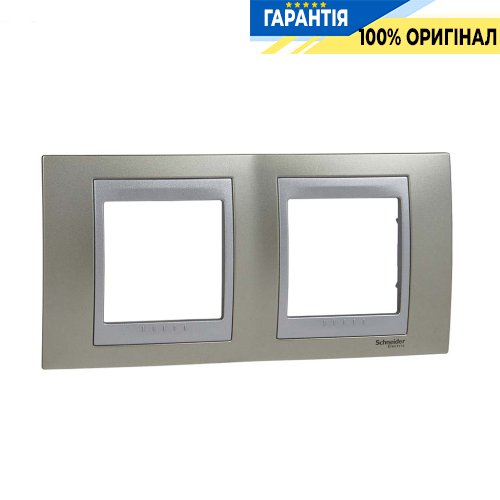 Рамка 2-я Unica Top титан/алюминий Schneider Electric MGU66.004.095