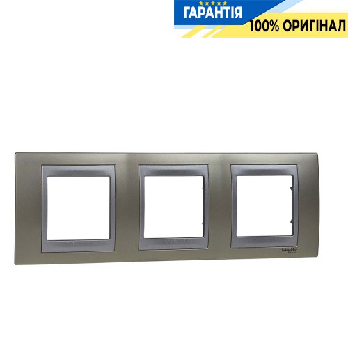 Рамка 3-я Unica Top титан/алюминий Schneider Electric MGU66.006.095