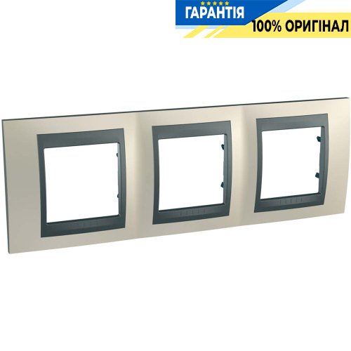 Рамка 3-а Unica Top Титан/графіт Schneider Electric MGU66.006.295