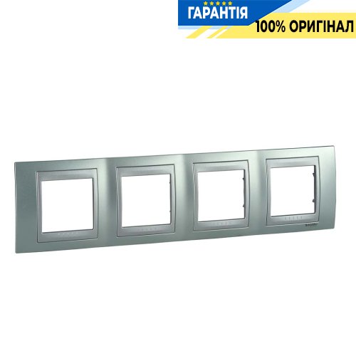 Рамка 4-я Unica Top флюорит/алюминий Schneider Electric MGU66.008.094