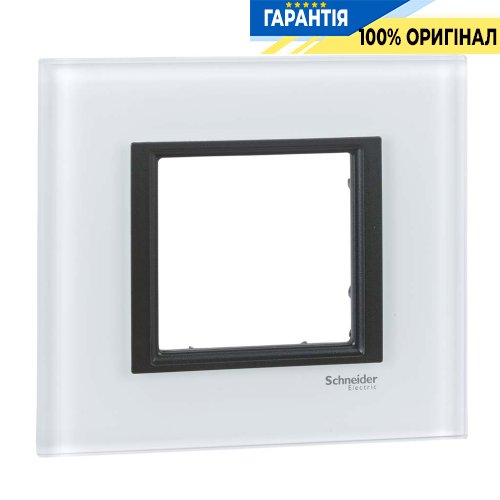 Рамка 1-я Unica Class, белое стекло Schneider Electric MGU68.002.7C2