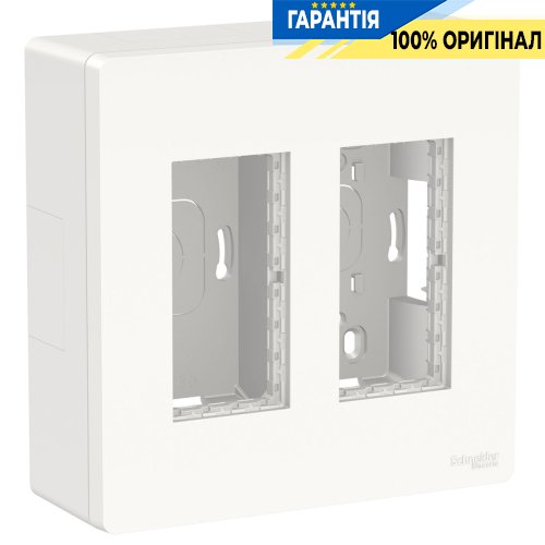 Блок unica system + зовнішня установка 2х2, Schneider Electric Unica New NU122418, Білий