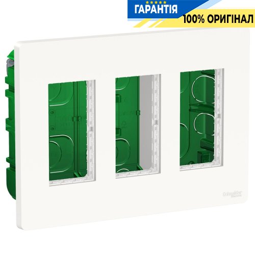 Блок unica system+ скрытый монтаж 3х2 Unica New, Schneider Electric NU173418, белый