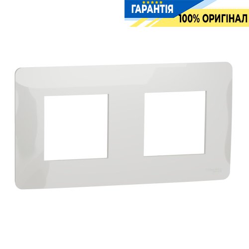 Рамка 2-постовая, Schneider Electric Unica New Studio NU200418 белый